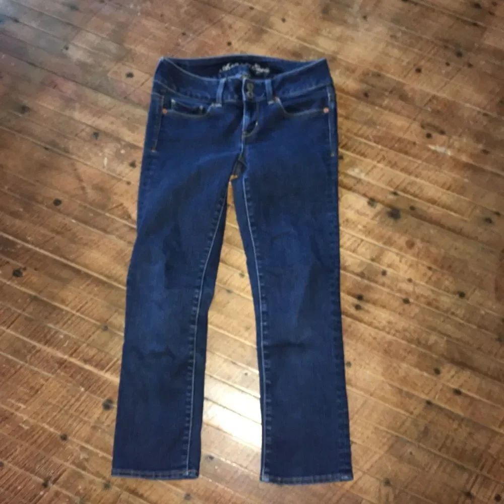 American Eagle size 2 artist cropped dark wash jeans